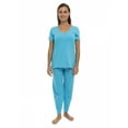 thumbnail image 1 of Pajama Set PJ Cotton Lounge Sleep Wear V-Neck Top & Long Pants by Lunarable, 1 of 3