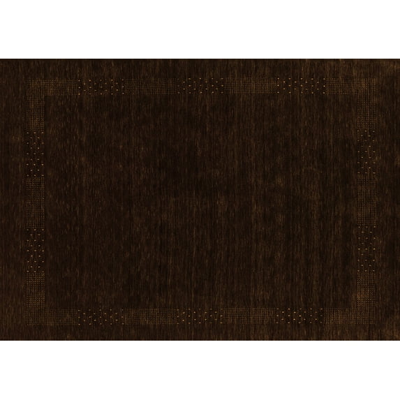 Ahgly Company Indoor Rectangle Abstract Orange Contemporary Area Rugs, 8' x 10'