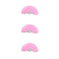 thumbnail image 3 of Redempat Feather Fan Decoration Craft Parties Handheld Ornament Decorative Fans Elegant Dance Performance Accessory Adult Pink 3Set, 3 of 6