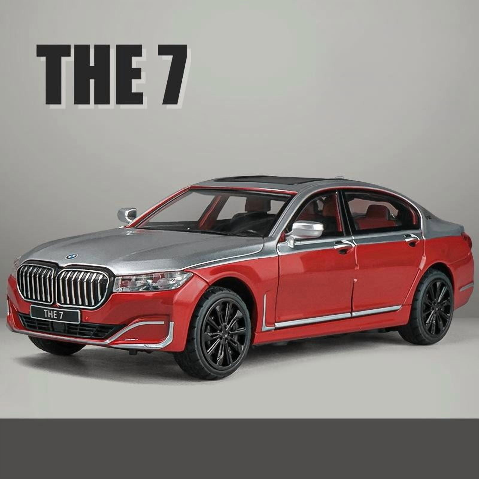 CHUNYAN 1/24 BMW THE 7 760Li Miniature Diecast Toy Car Vehicle Model 1:24 Pull Back Sound & Light Doors Openable Collection Gift Kid