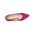 thumbnail image 4 of BLISSFUL STEP Women's Pointed Toe Pull on Stiletto Heels Pumps Hot Pink 8.5, 4 of 8
