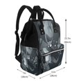 thumbnail image 2 of Zufioo Forest Black Ghost Warrior Print Large capacity mommy bag, diaper bag, waterproof parent-child backpack, multi-pocket design backpack suitable for travel and shopping, 2 of 6
