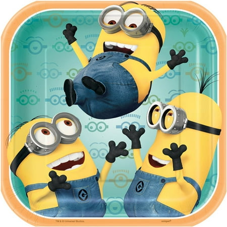 7" Square Despicable Me Party Plates, 8ct