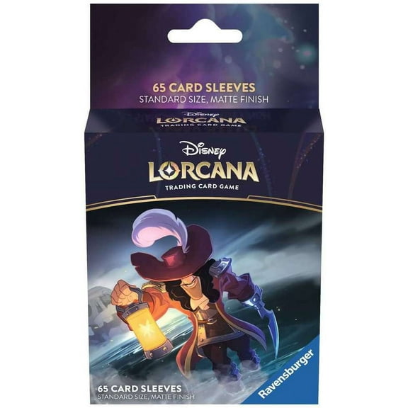Disney Lorcana TCG Card Sleeves Captain Hook Standard Size, 65 Pack