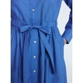 thumbnail image 4 of Free Assembly Women’s and Women's Plus Cotton Eyelet Maxi Shirtdress, Sizes XS-4X, 4 of 5