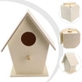 thumbnail image 3 of 1Pcs Wooden Bird House Nest Dox Nest House Bird Box Wooden Birdhouse Home Garden A, 3 of 8