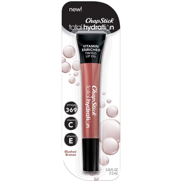 Aceite para Labios Tinte ChapStick Total Hydration Enriquecido con Vitaminas Bronceado Sutil