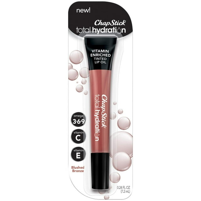 Aceite para Labios Tinte ChapStick Total Hydration Enriquecido con Vitaminas Bronceado Sutil
