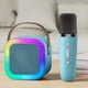thumbnail image 3 of Máquina de karaoke portátil compatible con Bluetooth con 2 micrófonos inalámbricos (color), 3 of 6