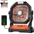 thumbnail image 2 of Ventilador de camping ROSHOPI recargable de 20000 mAh con luz LED naranja, 2 of 9