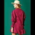 thumbnail image 4 of Vestido Camisero de Cascanueces para Mujer, con Brillo Navideño, Sudadera de Papá , Minivestido Tipo Suéter Púrpura S, 4 of 7
