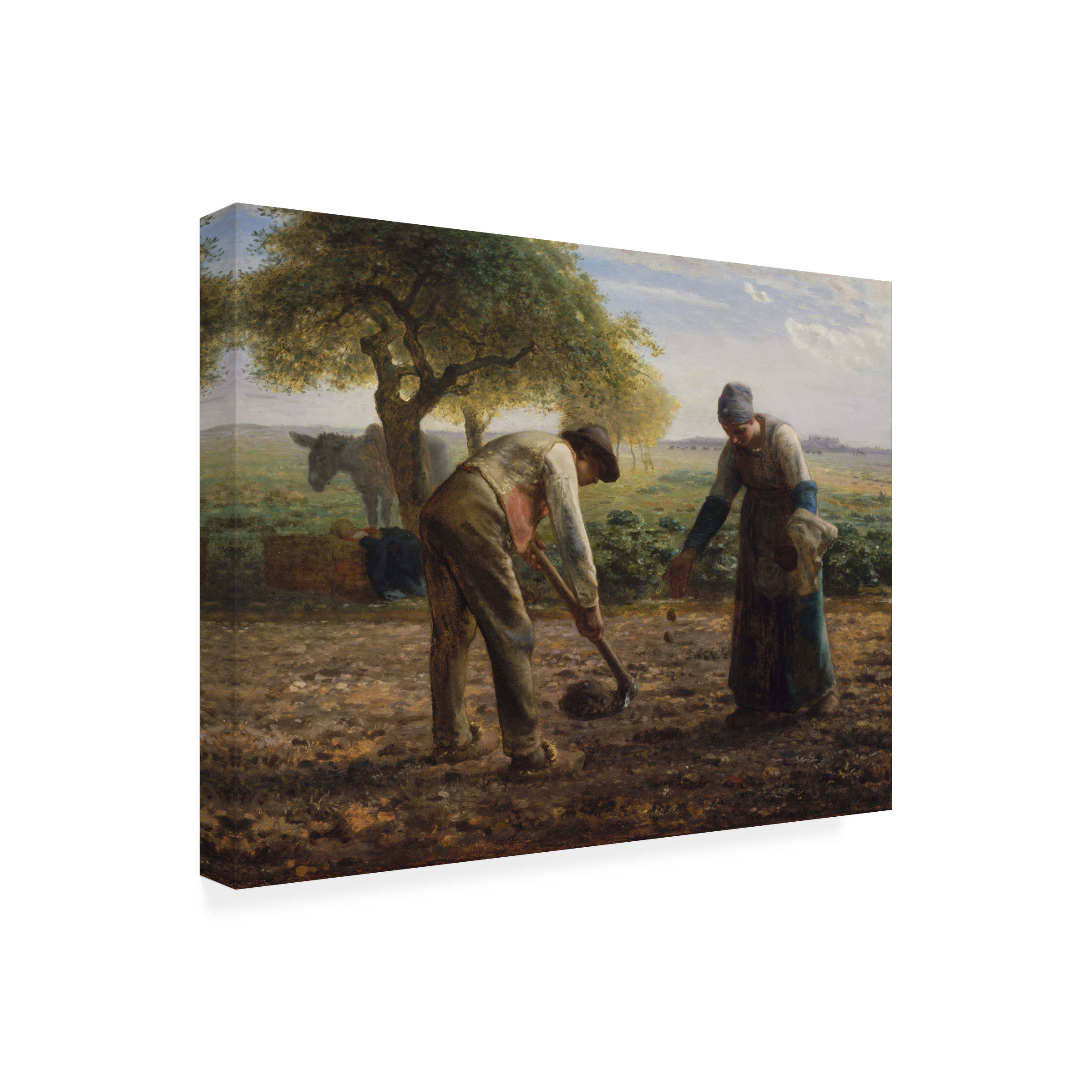 Jean-Francois Millet 'Potato Planters' Canvas Art