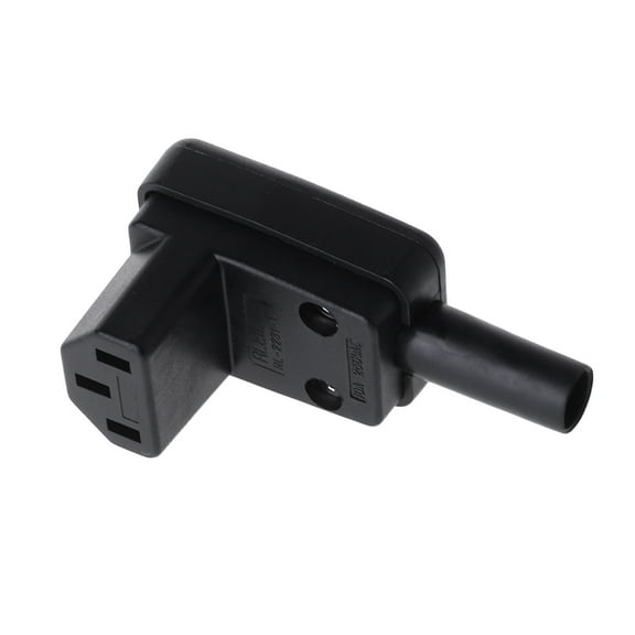JUNTEX 90 Degree Angled IEC 320 C13 Female Plug AC 10A 250V Power Cord Cable Connector
