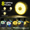 thumbnail image 2 of LED String Lights Camping Lantern USB Rechargeable 2 in 1 Portable Outdoor Light with 8 Lighting Mod Gray plastic, 2 of 7