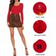 thumbnail image 4 of Body térmico MANGOPOP para mujer con forro polar rojo XXL, 4 of 5