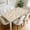 Beige-Garden-Tile, variant on YESAD Waterproof Fitted Rectangle Tablecloth With Elastic Edge, Wipeable Table Cover For 6 Ft Tables, Perfect For Outdoor Picnic & Camping,24x48in,Vintage-Red-Gingham