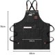 thumbnail image 2 of Kitchen Apron for Men and Women Canvas Barbecue Apron with Pockets Adjustable Work Apron for Barbecue Garden Coffee, 2 of 4