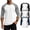 Gray, variant on 3 Pack Men's 3/4 Sleeve Shirts Crew Neck Baseball T Shirts Moisture Wicking Athletic Tops,Black(XXL)