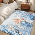 thumbnail image 4 of 3'x5' Area Rugs, Coastal Coral Indoor Outdoor Area Rug for Living Room Bedroom, Blue Ocean Starfish Turtle Watercolor Washable Bathroom Rugs Kitchen Floor Carpet Mats Home Decor Aesthetic, 4 of 8