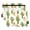 Cartoon Cactus Flowers, variant on Cute Narwhal Whale 2 Pack Pencil Pouch for 3 Ring Binder Smooth Zipper Folders with Pockets Clear Window Pencil Case