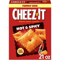 Cheez-It Hot and Spicy Baked Snack Crackers, Lunch Snacks, 21 oz