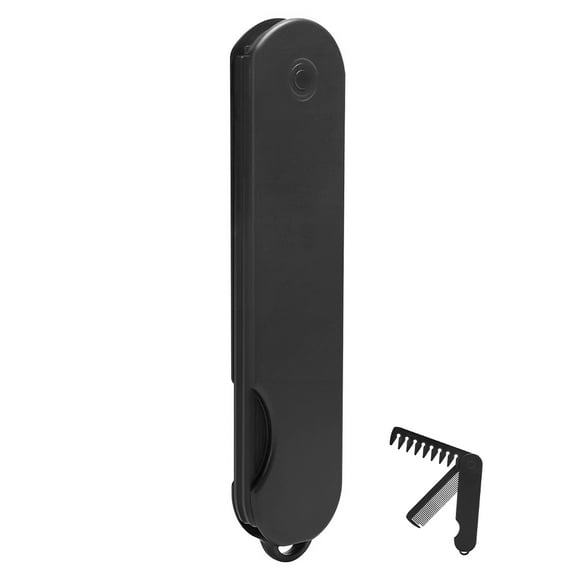 HONMEET Travel Portable Black Folding Comb Wide Tooth Hair Brush for Smooth Styling on The Go