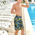 thumbnail image 6 of Rocae Goal Time for Teen Beach Trunks Boys Swim Trunks with Compression Liner Quick Dry Board ShortsLarge, 6 of 9