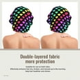 thumbnail image 2 of Rateoe Rainbow Hearts Pattern Silk Satin Hair Bonnet for Sleeping, Adjustable Sleep Cap Turban for Women , Curly Straight Hair Long Large Braid, 2 of 6