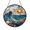 Acrylic 3.5 Inch, variant on Coastal Ocean Wave Stained Glass Suncatcher, Round Window Hanging with Bright Sunrise Art