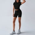 thumbnail image 4 of Aihuaihua Womens Workout Sets 2 Piece - Seamless Yoga Outfits Shorts and Crop Top Matching Gym Athletic Clothing Set, 4 of 6