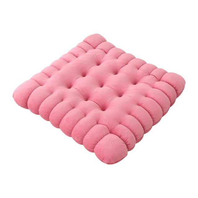 Almohada de meditación de cuadradas almohada de almohadilla de silla simple y cómoda para almohada de lanzamiento para el balcón del Rosa