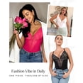 thumbnail image 2 of Body de encaje moldeador con control de abdomen para mujeres, con escote en V, espalda baja y sin mangas, talla 3XL., 2 of 5