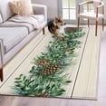thumbnail image 5 of Area Rug 48×72in, Farmhouse Pine Needle Pinecone Floor Carpet Living Room Rug, Rustic Retro Wood Grain Non-Slip Welcome Mat Indoor Rugs for Bedroom Dining Room, 5 of 9