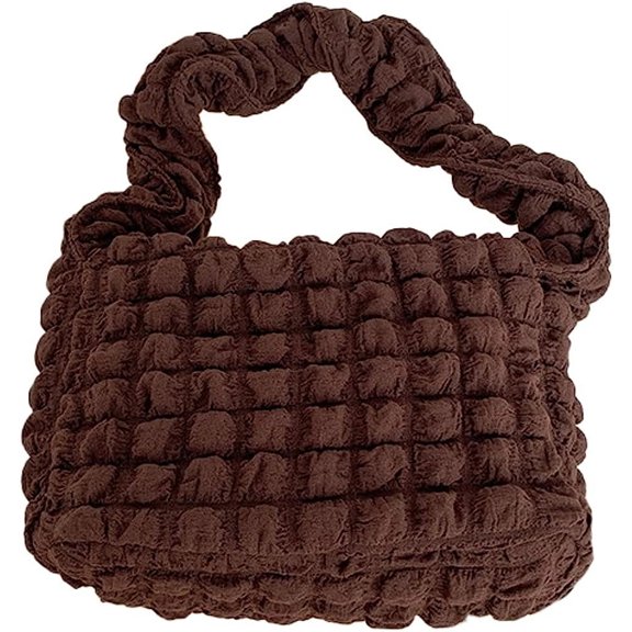 Kukuzhu Tote Bag Purse for Women Puffer Bag Lightweight Cloud Handbag Puffy Tote Bag Casual Quilted Padding Shoulder Bag