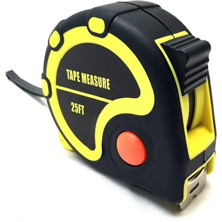 

1 - 25 Foot Rubberized Tape Measure with Quick Stop Button 25 feet by 1 inch (1)