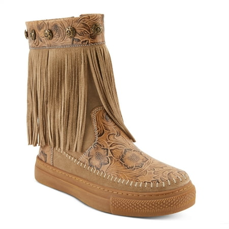 

Spring Step L Artiste Women s Fringely Leather Bootie