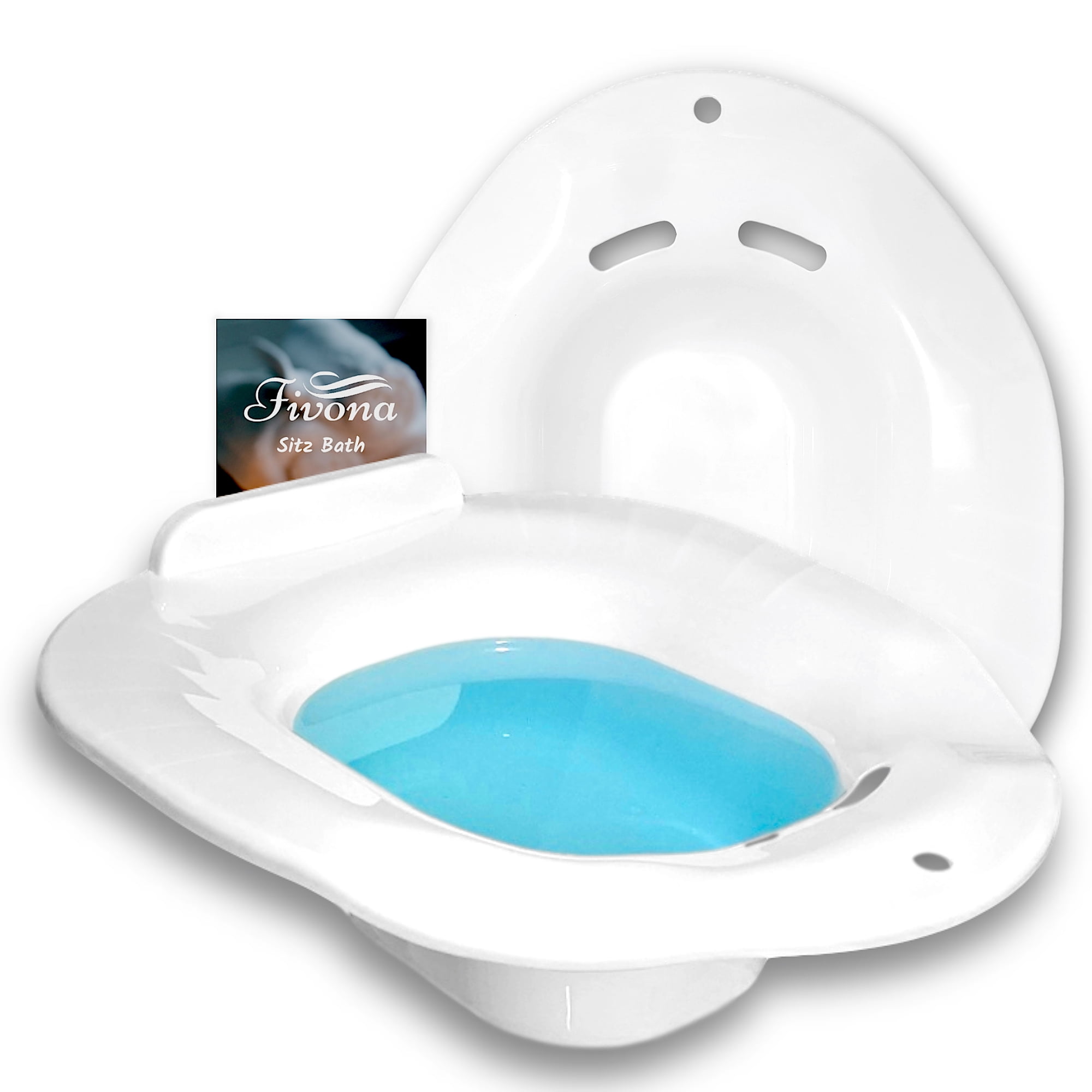 Txibi Home Bath Reusable Toilet Sitz Bath Tub Basin Sits Over Toilet Seat with Adjustable Steam Irrigator 