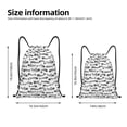 thumbnail image 2 of Saiise Fish Bones Pattern Sports Drawstring Backpack - String Swim Gym Bag with Wet Proof Pocket for Women&Men-Medium, 2 of 6