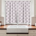 thumbnail image 2 of Ambesonne Eiffel Kitchen Curtains, Polka Dots Hearts, 55"x39", Pale Pink Black White, 2 of 3
