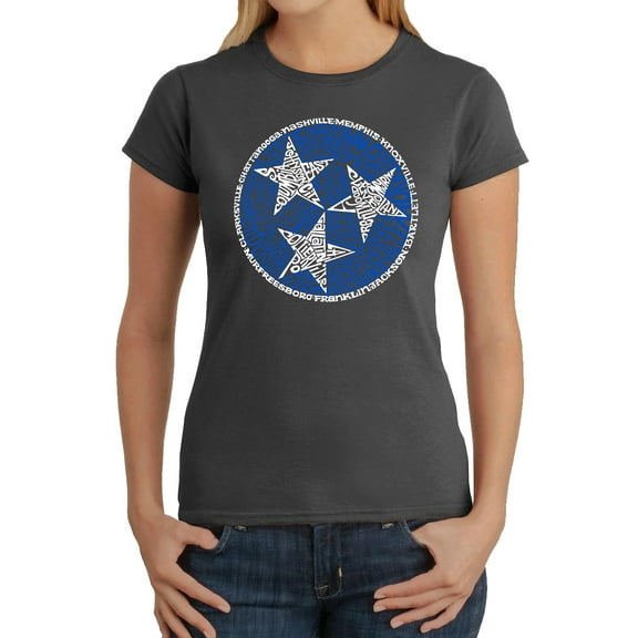 LA Pop Art Women's Word Art T-Shirt - Tennessee Tristar