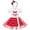 White+Red-Birthday, variant on IBTOM CASTLE Baby Girls Birthday Outfit Polka Dots Leotard Dresses Fancy Dance Costume Halloween Cosplay Tutu Dress up with Ears Headband 2-3 Years Black+Red-Birthday