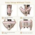 thumbnail image 5 of Costway Portable Baby Playard Nursery Center Crib with Hanging Toys & Music Box Pink, 5 of 10