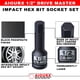 thumbnail image 3 of Juego de enchufes Aiourx 1/2 Drive Master Impact Hex Bit SAE, 10 unidades, 3 of 6