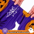 thumbnail image 4 of decorUhome Round Halloween Fitted Tablecloth for 36"-44" Tables, Washable Picnic Table Cover with Elastic, Washable Reusable Table Cloth for Party, Dining, Ghost Pumpkin, 4 of 6