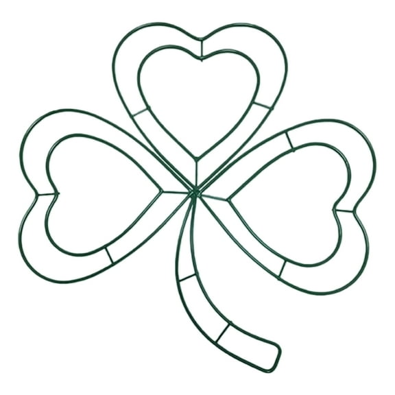 WEUVEB Iron Four Leaf Clover Wreath Frame for Irish Festival Home Decor