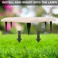 thumbnail image 5 of Stake Down Stepping Stones - Square Garden Stepping Stones with Ground Nails, Durable Resin Pavers for Outdoor Pathways, Lawn & Yard Decor, Easy Installation(Square-Beige*1pc), 5 of 9