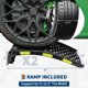 thumbnail image 2 of QinaQin Juego de rampas para auto de acero con capacidad de 8000 lb, diseño resistente con tiras reflectantes, ideal para mantenimiento y reparaciones, 2 of 7