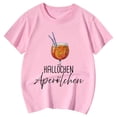 thumbnail image 4 of PMVFHDE T-Shirts Graphiques pour Fille Hauts d'Été pour Filles Hauts Tube pour Filles Hauts d'Été pour Filles T-Shirt Décontracté Imprimé Col Rond Manches Courtes T-Shirt Décontracté Rose, 6-7 Ans, 4 of 4