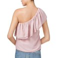 thumbnail image 2 of Endless Rose Blouse à une Épaule à Volants pour Femmes, Rose, Grand, 2 of 2
