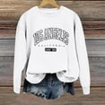 thumbnail image 4 of WEAIXIMIUNG Sweat à Rayures pour Femmes 3X Nouveau Pull à Col Rond Imprimé Lettres Manches Longues Hoodie, 4 of 6
